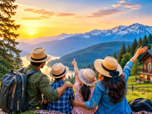 Family enjoying a holiday together